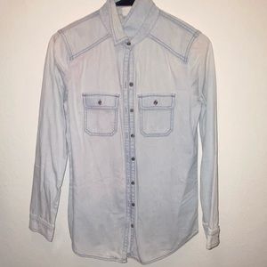 Mid-long size jean jacket